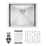 Undermount Steel Kitchen Sink, Deep Single Bowl Basin