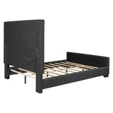 Upholstered Bed With Slats Support, No Box Spring Needed