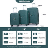 Expandable Hardshell Suitcase Double Spinner Wheels Luggage Sets