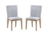 Caspian - Linen And Oak Finish Dining Chair (Set of 2) - Gray