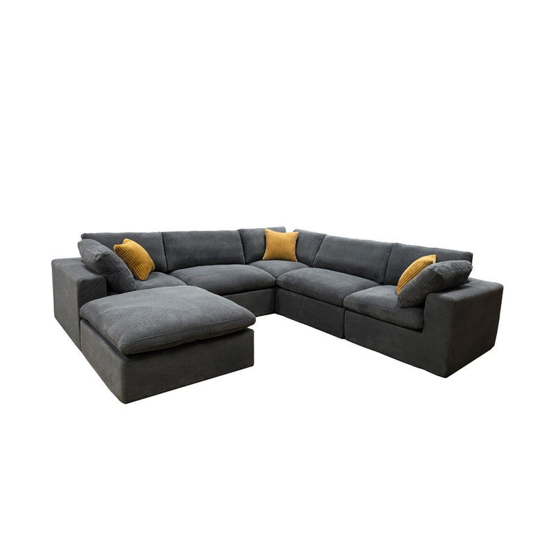 Custom Configuration Modular Sectional & Toss Pillows