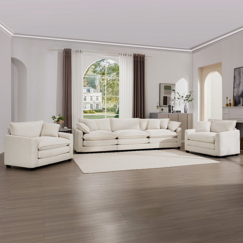Elegant Oversized Sectional Sofa Set With Deep Seats And Flexible Layout