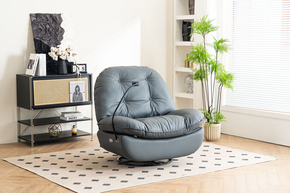 Power Recliner Swivel Glider USB Charger With Bluetooth Music Player, Sleep, Working, Game And Leisure