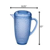 Diamond Cut Unbreakable Plastic Water Pitcher With Lid