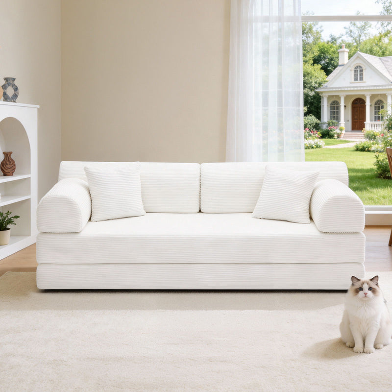 Convertible Sleeper Sofa Bed, Floor Lounge Couch For Living Room