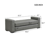 Ottoman With Unique Armrest Design For Living Spaces