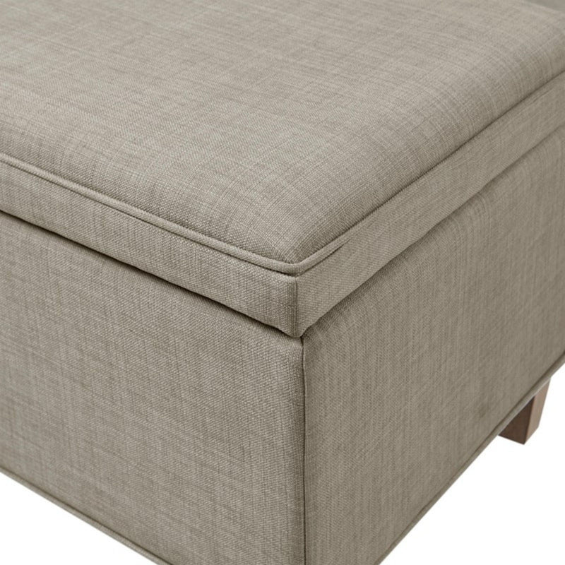 Caymus - Rectangular Soft Close Storage Bench - Light Gray