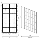 Frameless Fixed Shower Door, Open Entry Design