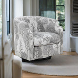 Emmett - Swivel Glider Barrel Chair With Clip Arm Design