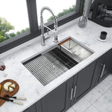 Single Bowl, Undermount Workstation, Kitchen Sink With Accessories