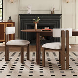 Modern Upholstered Armless Dining Chairs With Metal Legs