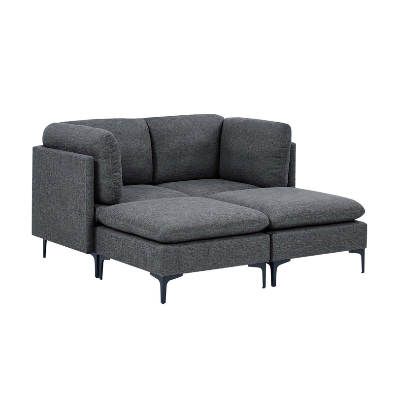 Upholstered Modular Sectional & Tall Legs