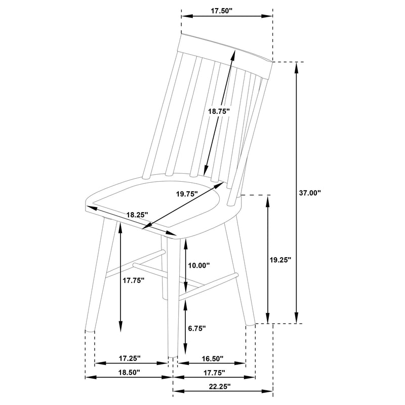 Carlos - Windsor Style Dining Side Chair (Set of 2)