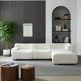 Strong Durable Fabric 4 Seat Sectional Sofa With High Density Sponge