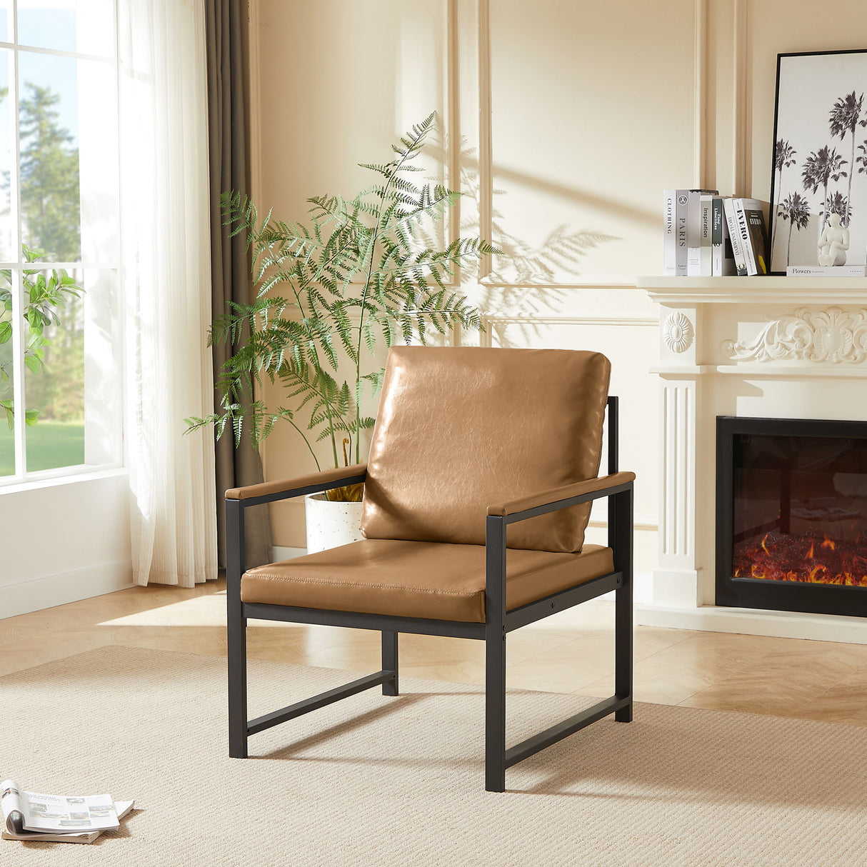 Retro Leisure Accent Chair With Extra Soft Padding
