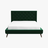 Dillon - Mid-Century Modern Velvet Platform Bed