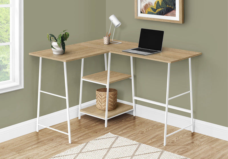 Computer Desk, Home Office, Corner, Storage Shelves, L Shape, Work, Laptop, Contemporary, Modern - Base