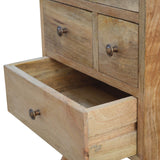 Nordic Style 4 Drawer Multi Nightstand - Oak