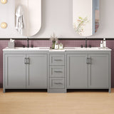Double Sink Bathroom Vanity With Quartz Countertop
