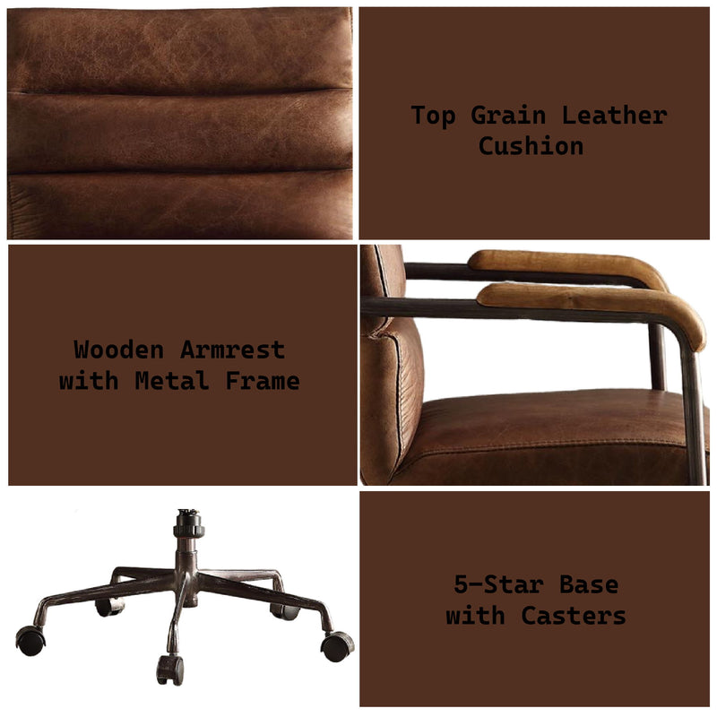 Harith - Retro Top Grain Office Chair