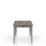 Rustic Dining Table Two Storage Drawers And Leaf - Gray