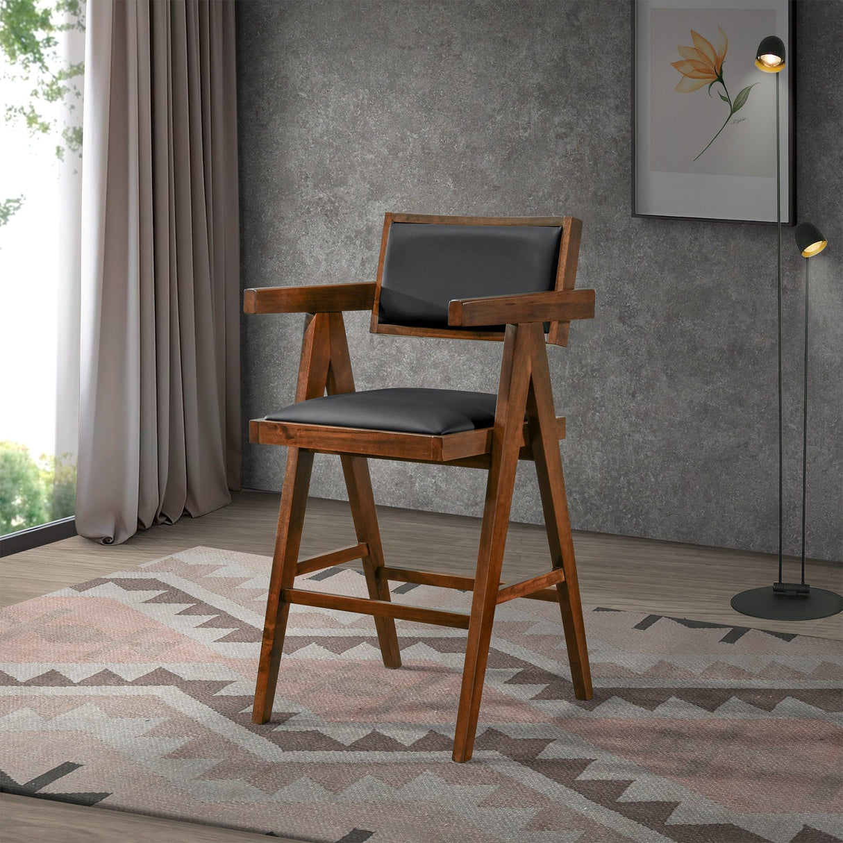 Athena - Counter Chair - Black / Brown