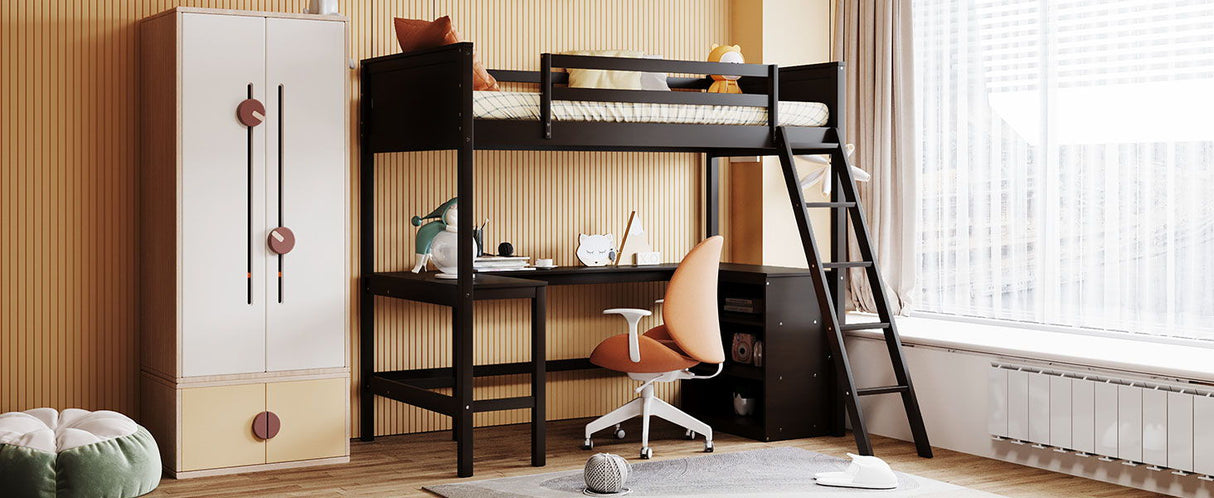 Loft Bed With Shelves With Desk