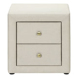 Nightstand, Storage Drawer Versatile Use, Upholstered, Transitional