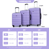 Expandable 3 Piece Luggage Sets Lightweight & Durable Suitcase, Spinner Wheels, Tsa Lock
