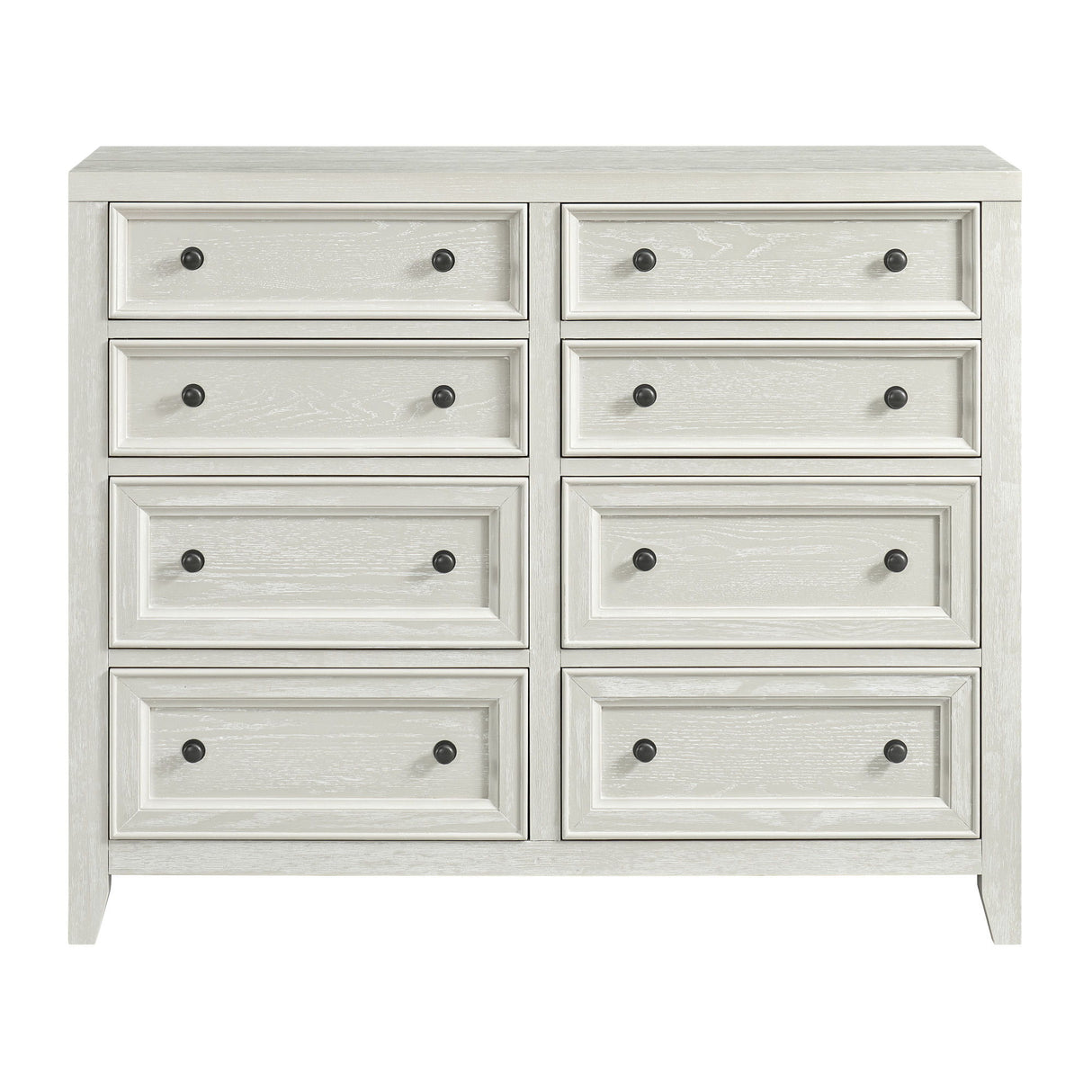 8 Drawer Dresser With Framed Fronts And Smooth Metal Glides