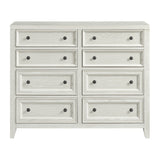 8 Drawer Dresser With Framed Fronts And Smooth Metal Glides