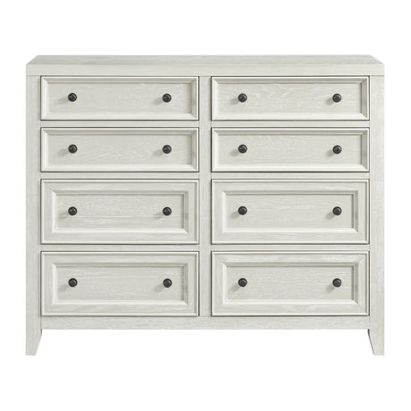 8 Drawer Dresser With Framed Fronts And Smooth Metal Glides