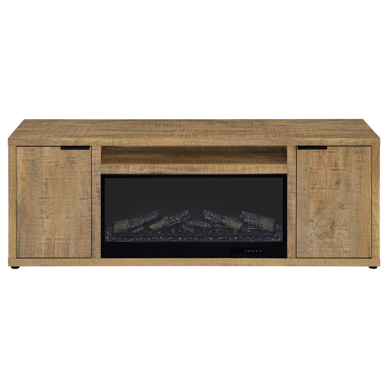 Lodi - 2 Door Fireplace TV Stand - Mango Color