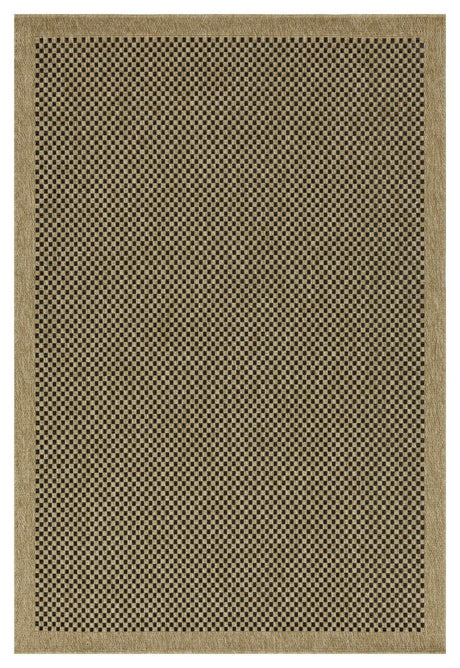 Earth - Indoor / Outdoor Area Rug Polypropylene - Jute / Black