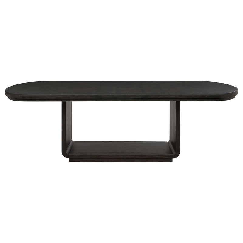 Bangor - Extension Dining Table With Pedestal Base - Black