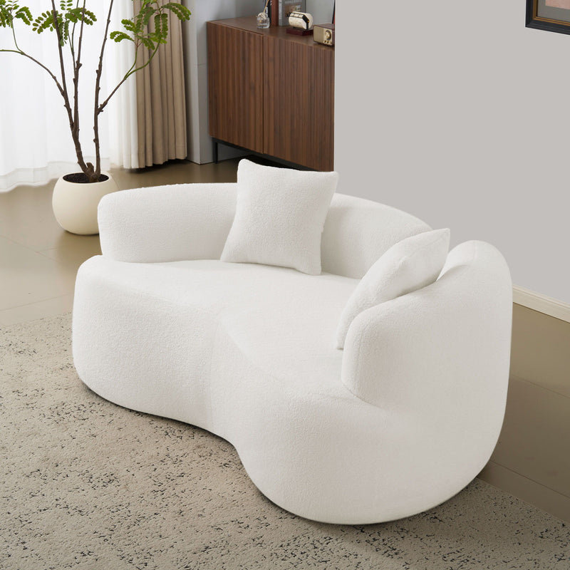 Modern Curved Loveseat