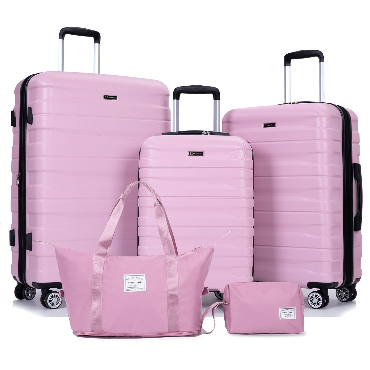 Luggage Set Of 5 Pieces, Expandable Hard Pc Luggage Set With Tsa Lock For Rotating Wheels