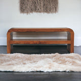 Darcy - Media Unit With Shelf - Antique Brown