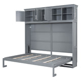Murphy Modern Bed With Top Cabinets For Space Saving And Comfort