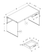 Contemporary Design Computer Desk For Home Office, Storage Drawers