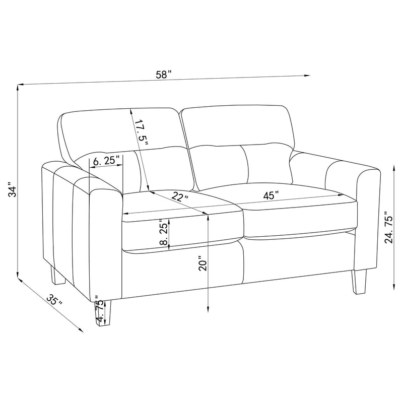 Remington - Loveseat With Track Arms