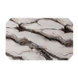 Magaly - Bar Table With Marbled Top Detail And Scalloped Edges - Dark Gray