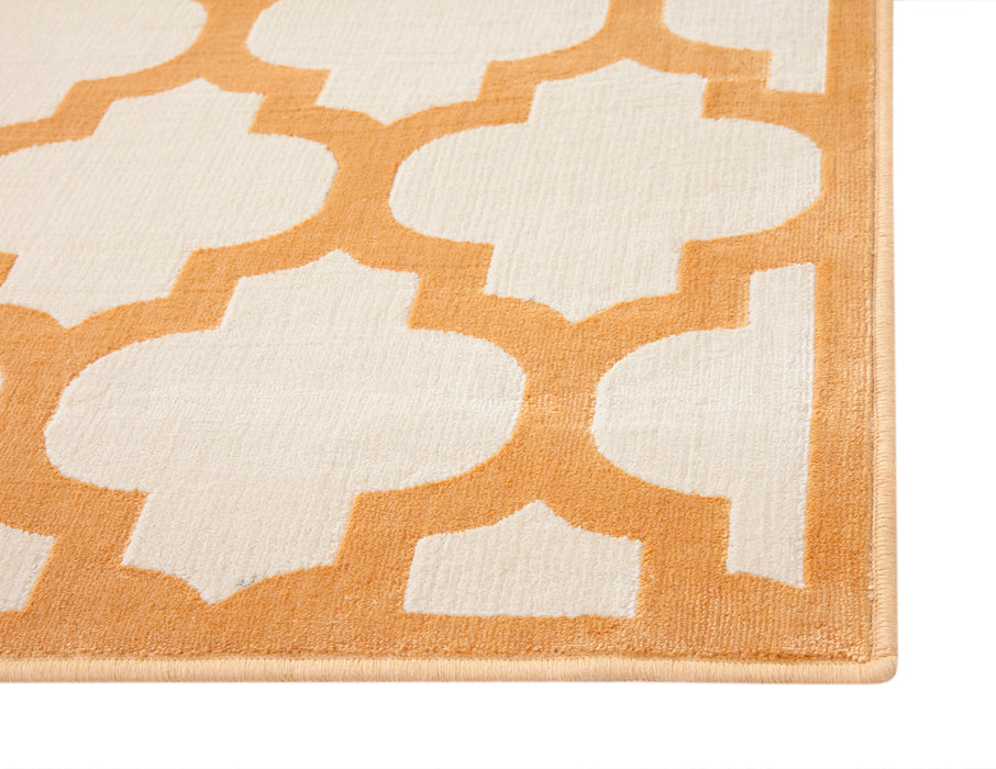 Trellis Tangerine/Ivory Area Rug 8x10