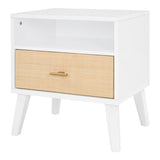 Bed Frame With 2 Nightstands Elegant Design With Lamps