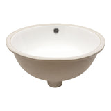 Elegant Ceramic Oval Undermount Bathroom Sink With Overflow