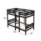 Ekko - Twin Twin Bunk Bed - Black