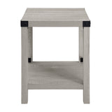 Farmhouse Metal X Table With Lower Shelf