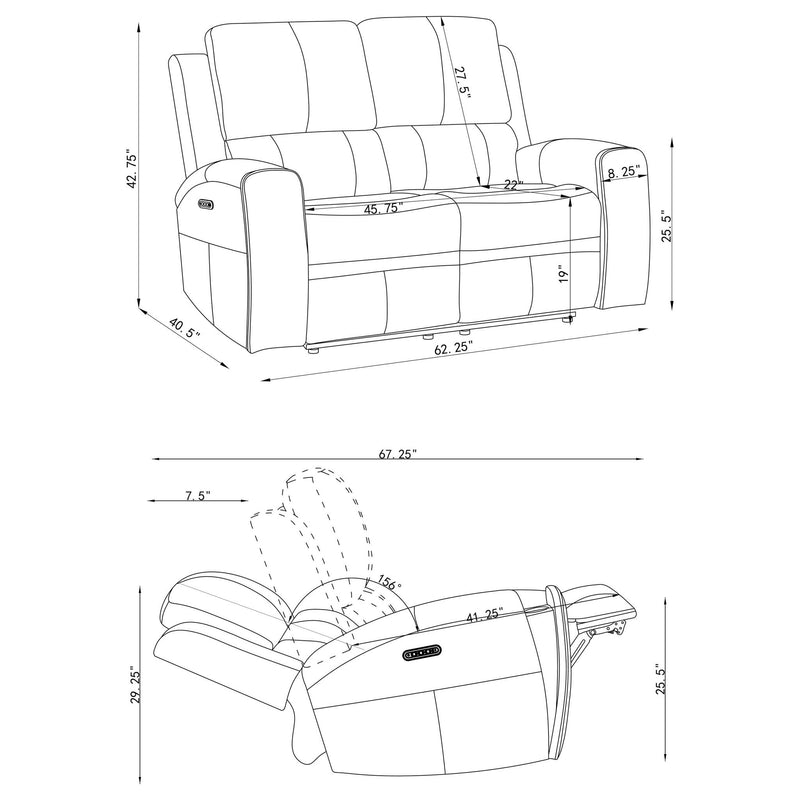 Boyce - Triple Power Reclining Loveseat With Independent Headrest
