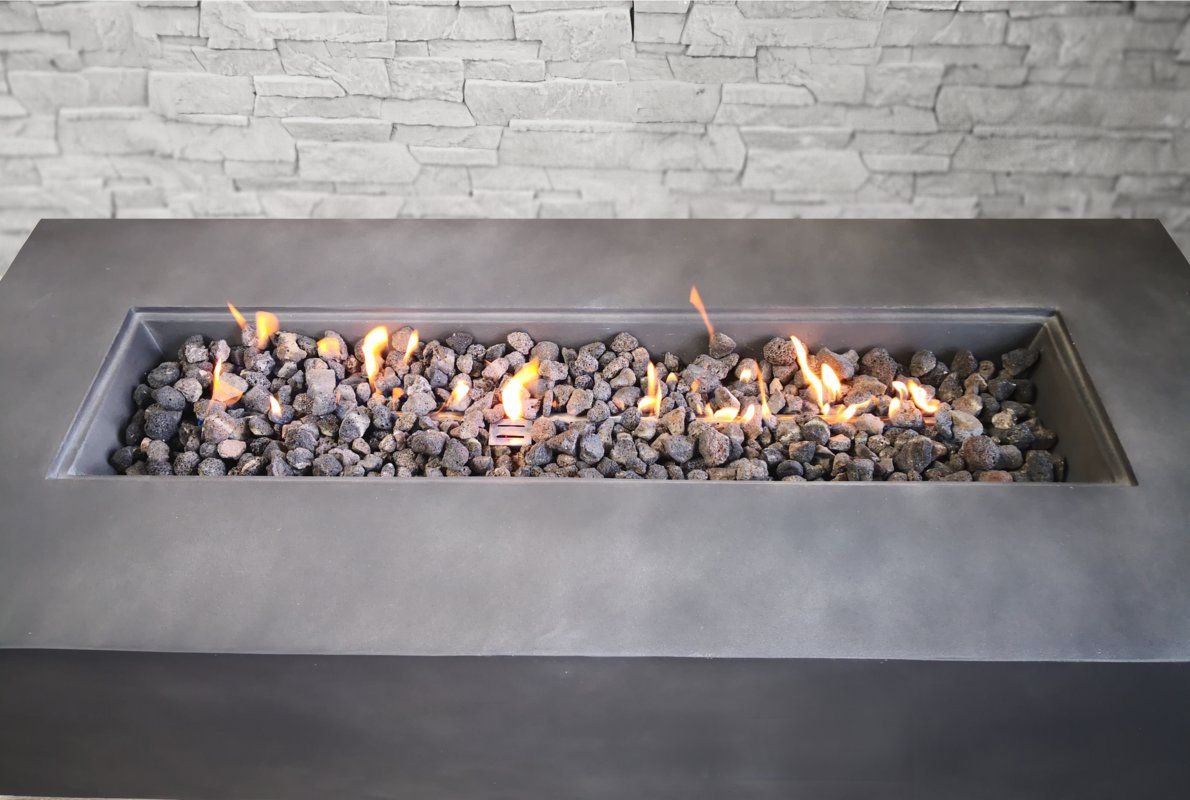 Modern Concrete Design Propane Outdoor Fire Pit Table