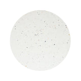 Outdoor Terrazzo Concrete Drum End Table, Living Room Accent Table - White Terrazzo
